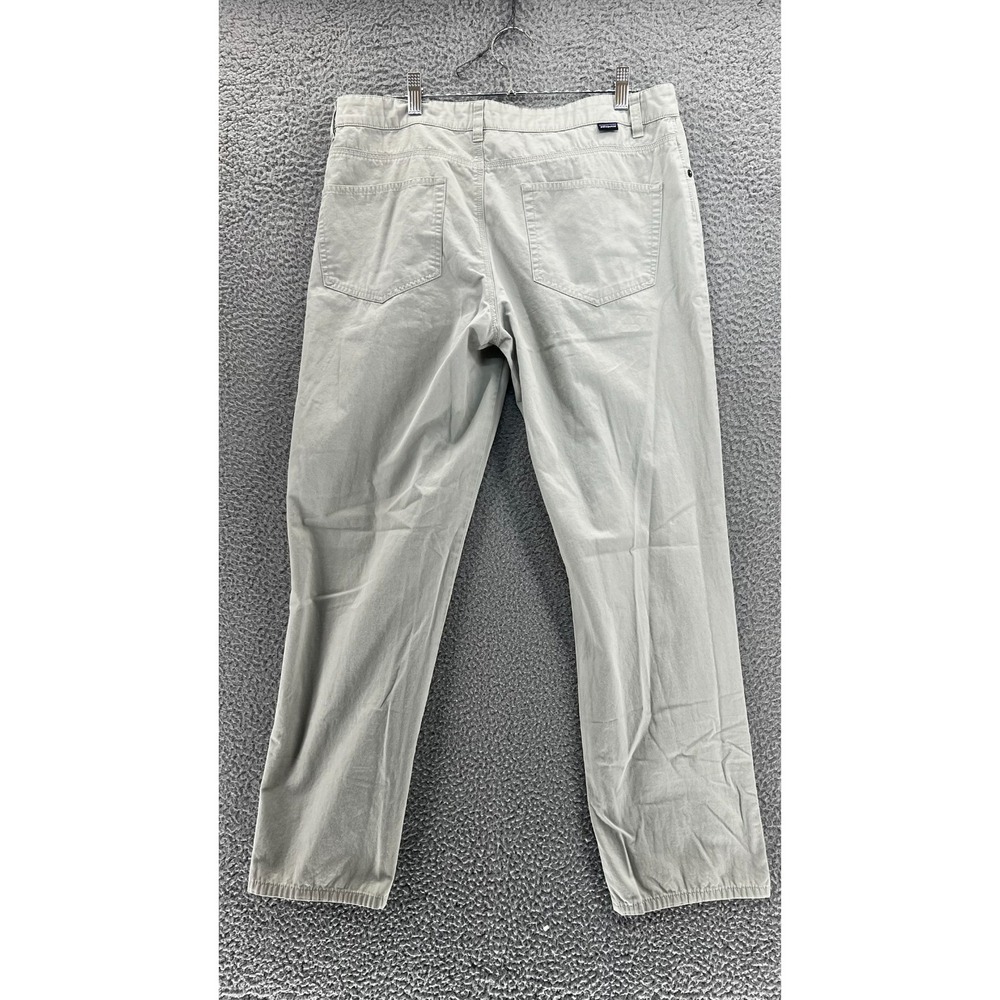 Patagonia Pants Mens Size 34 (Fit 34x30) Beige Off White Straight Leg Flat Front - Picture 2 of 13